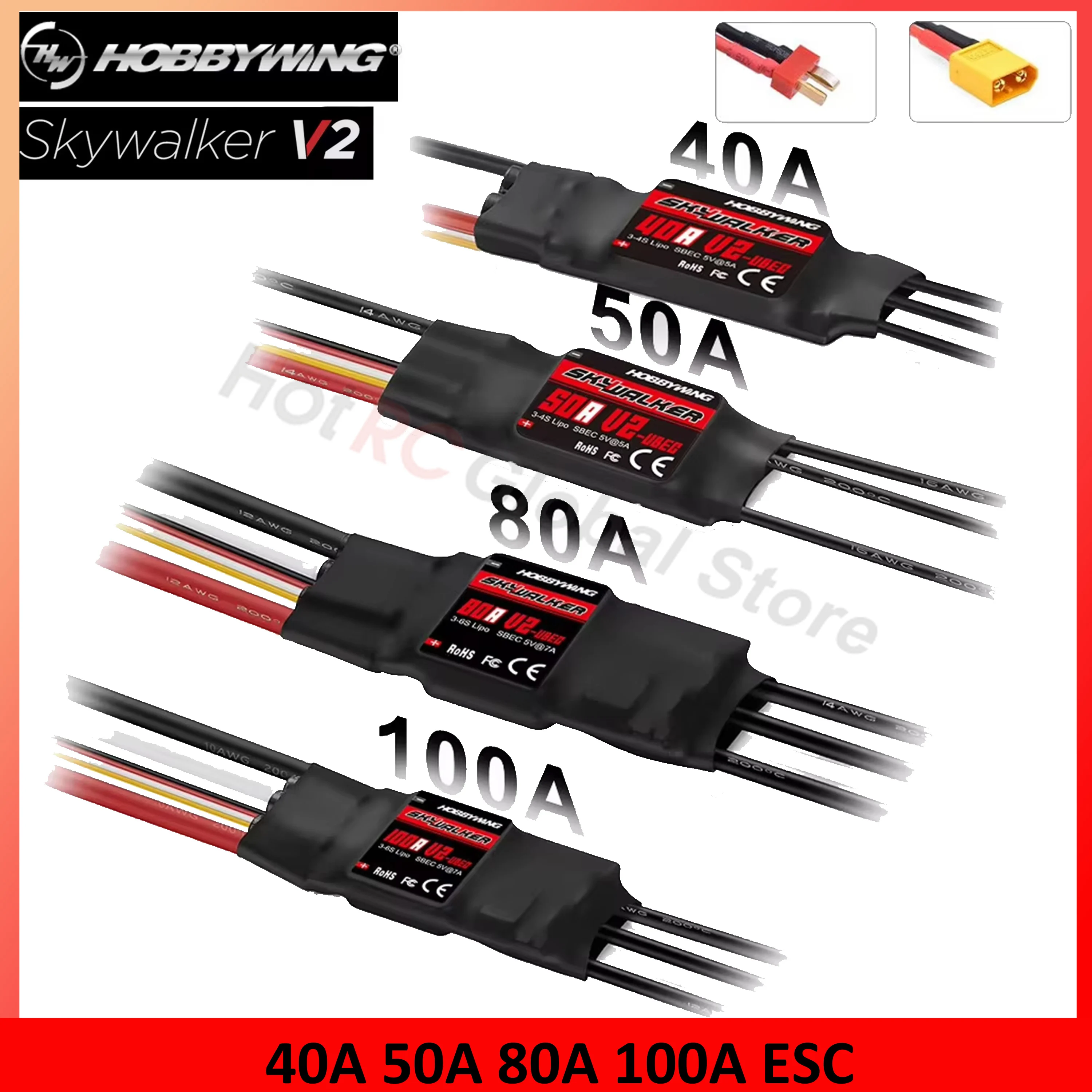 Drone Racing Motor - HOBBYWING Skywalker V2 Series 40A 50A